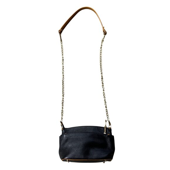 Italian Leather Purse Divina Firenze Black Brown Crossbody Shoulder Bag Italy - Picture 3 of 16